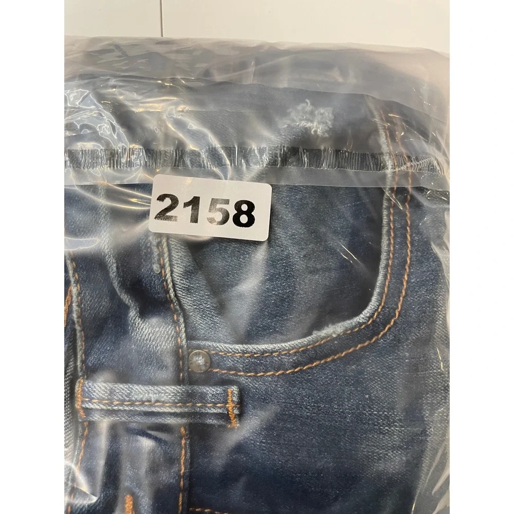 Free People Womens Distressed Skinny Jeans Blue Denim Low Rise Size 28